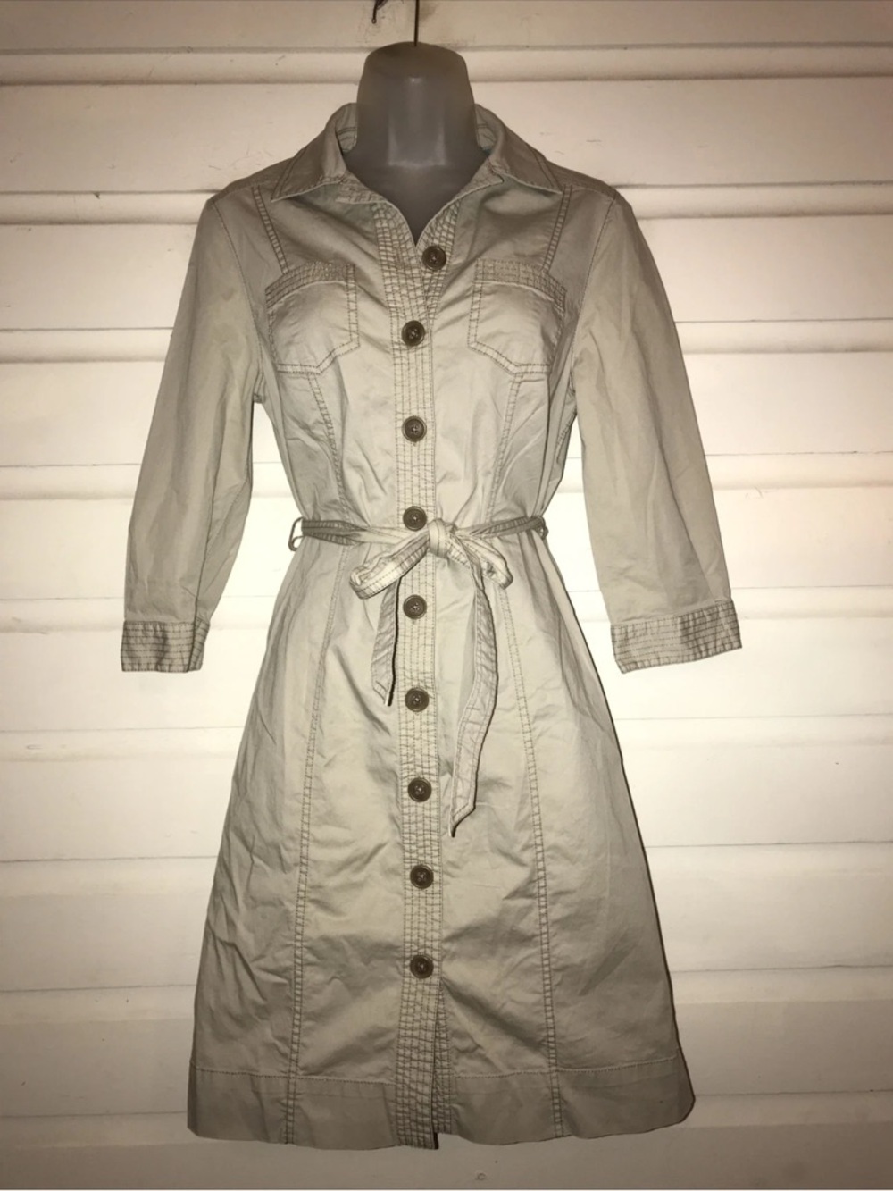 Boden Khaki Shirt Dress Size 8